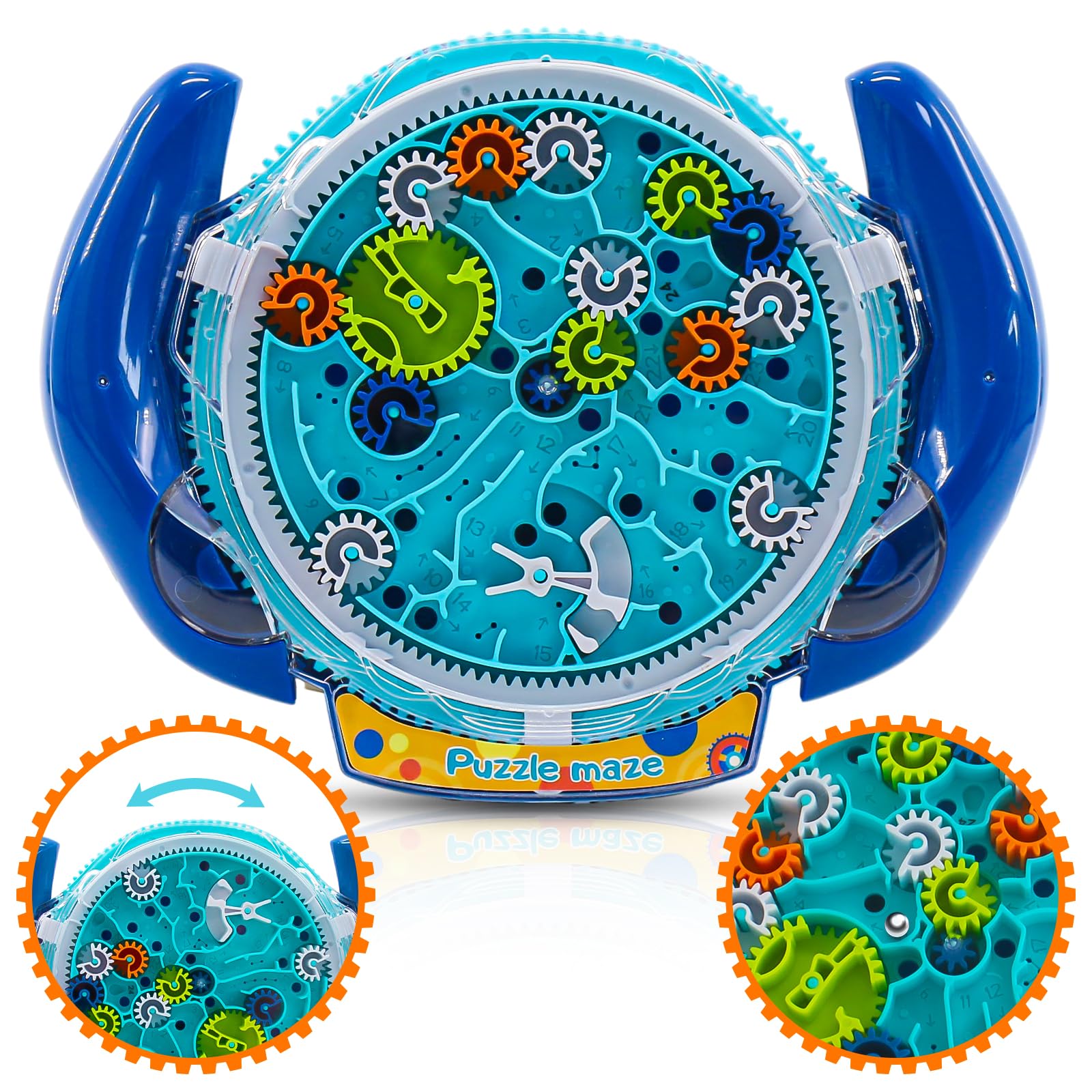 Funny Old Man Labyrinth-Puzzle-Spiele für Kinder im Alter von 4-8 Jahren, Cooles Raumschiff-Labyrinth-Spielzeug mit Zwei Stahlkugeln, Herausforderungen Spiele