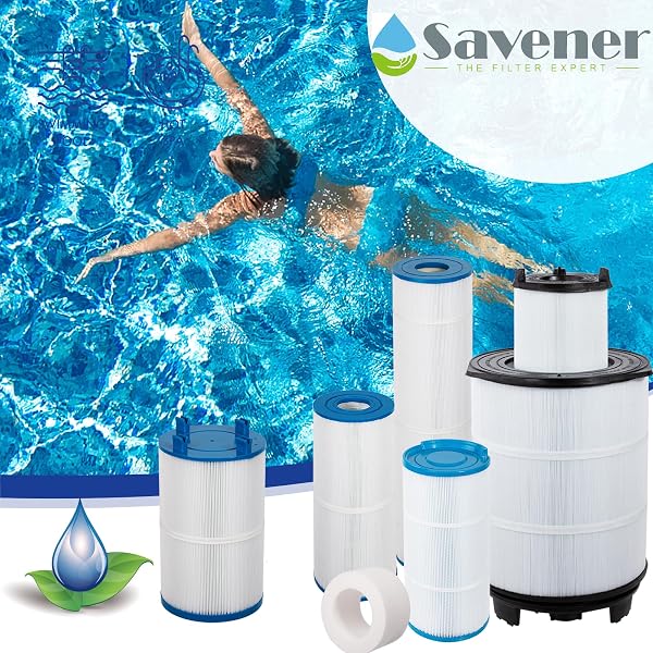 SAVENER PLF120A SWIMMING POOL FILTER REPLACES FOR UNICEL C-8412 120SQ.FT FILBUR FC-1293 PA120 CX1200RE C1200 PRO CLEAN 125 817-0125N HAYWARD C1200 CX1200RE 81202 1 PACK