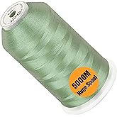 New brothread Huge Spool Embroidery Thread - Opal Green Fits Janome Color | Single Spool, 40WT, Polyester, 5000M/5500YD for Commercial Machines, Use a Thread Stand to Work with Home Embroidery Machine