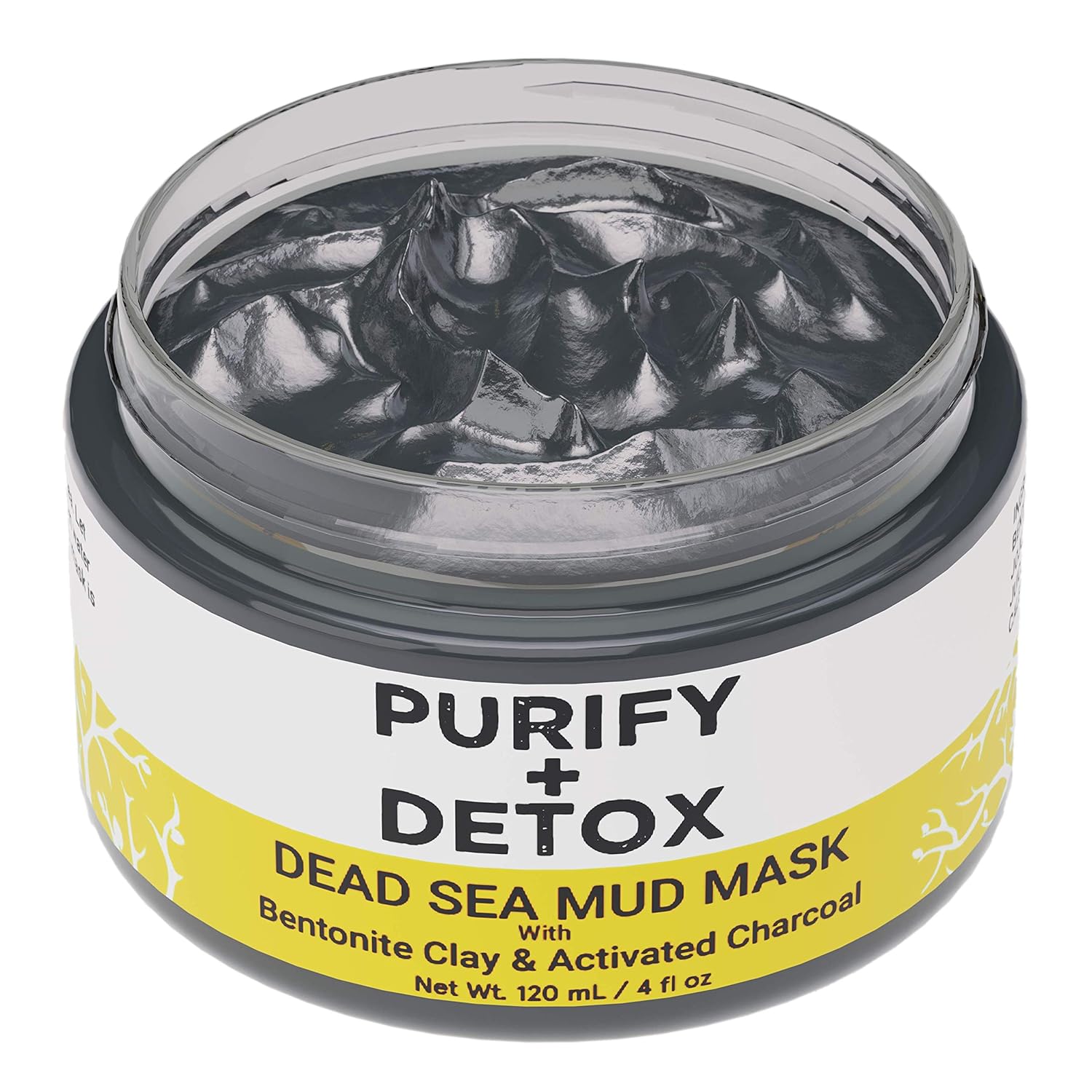 Dead Sea Mud Mask for Face with Bentonite Clay and Activated Charcoal - Pore Minimizer, Clear Blackheads- for Acne-Prone, Oily Skin Exfoliating Facial Mask, Armpit Detox - Formulated in San Francisco