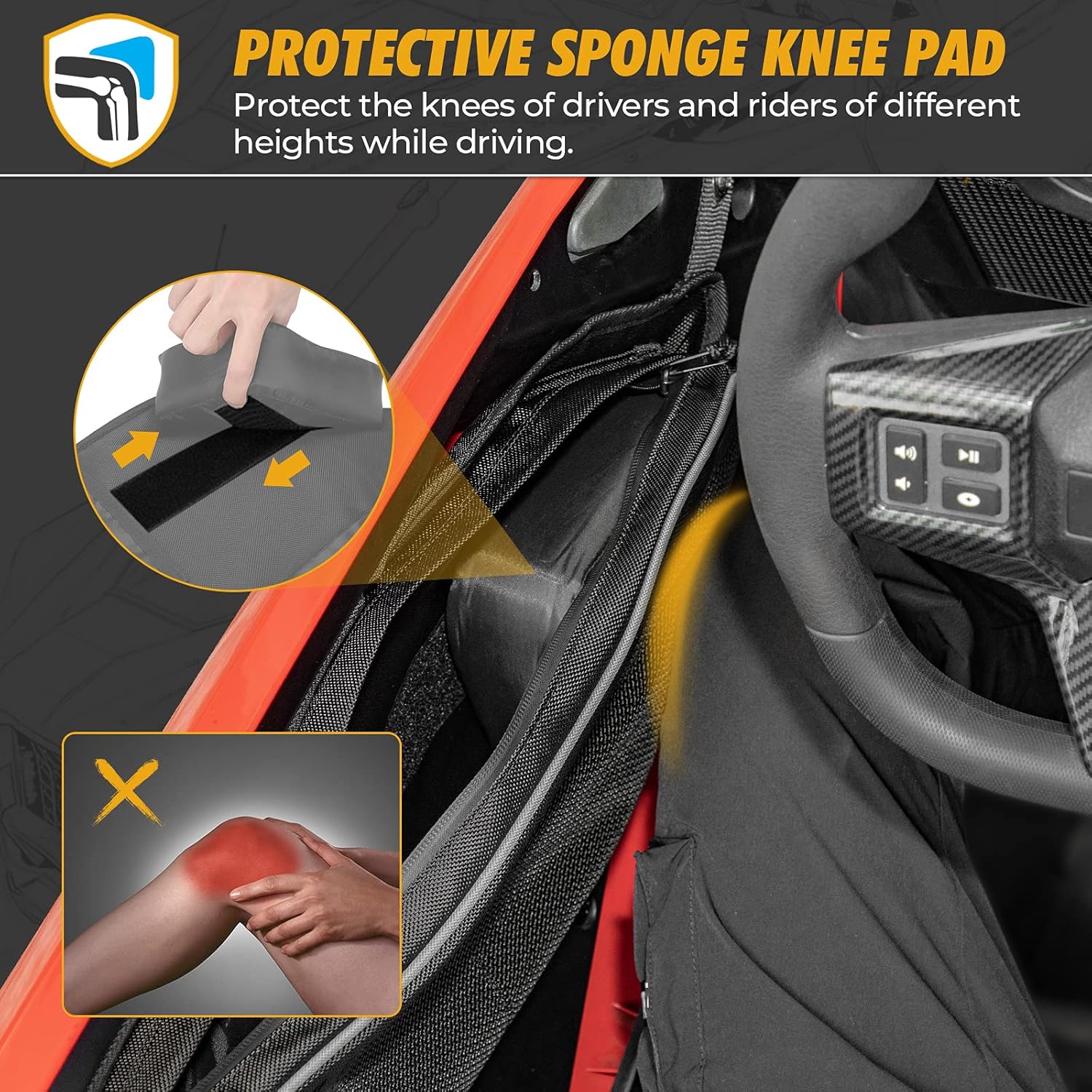 Kemimoto PRO XP Door Bags, RZR Front Storage Bags PVC Water Resistant Compatible With 2020 2021 2022 RZR PRO XP Black: Automotive