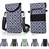 FVRYOG Neoprene Phone Sleeve Pouch Case Bag for Men Women w/Crossbody Strap/Neck Lanyard for iPhone 16/15 Pro Max