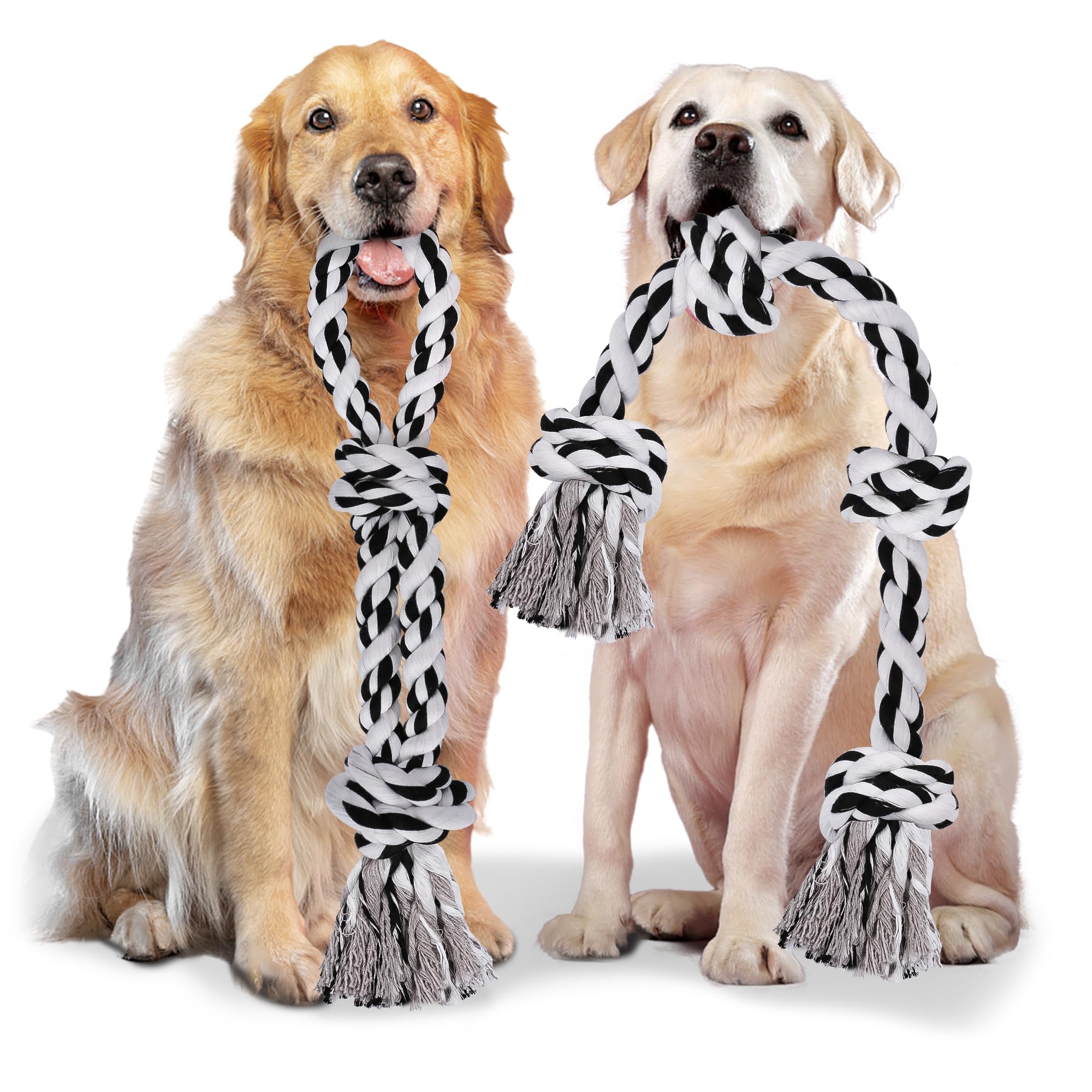 UPSKY Large Dog Rope Toys for Aggressive Chewers,2