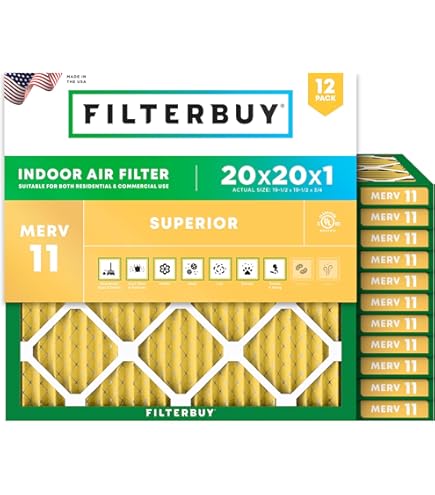 Nordic Pure 16x24x4 MERV 10 AC Furnace Air Filter With Carbon - 1 Pack, Odor & Dust Control