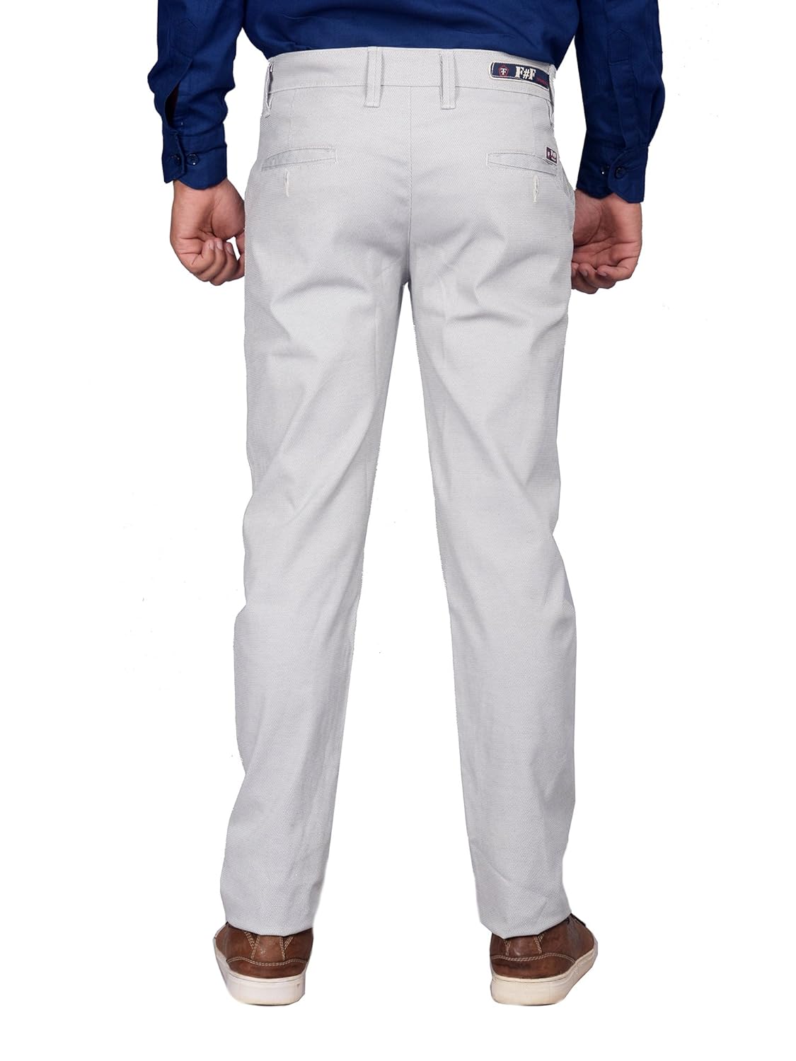 swiss navy men's light gray cotton casual trousers chinos style(bottom)