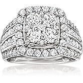 Ross-Simons 2.50 ct. t.w. Diamond Cluster Ring in 14kt White Gold