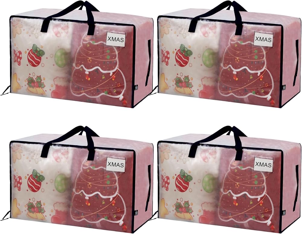 VENO Heavy Duty Extra Large Storage Bag 102L Clear Set of 4