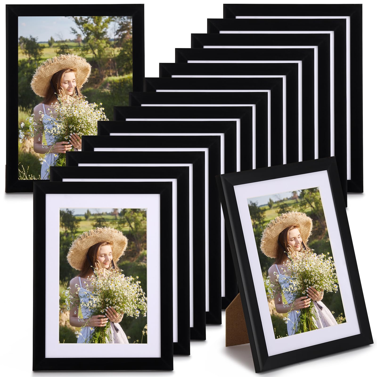 Photo 1 of 15 Pcs 5x7 Picture Frame, Black Wall Tabletop Display Photo Frames Collage for Home Decor