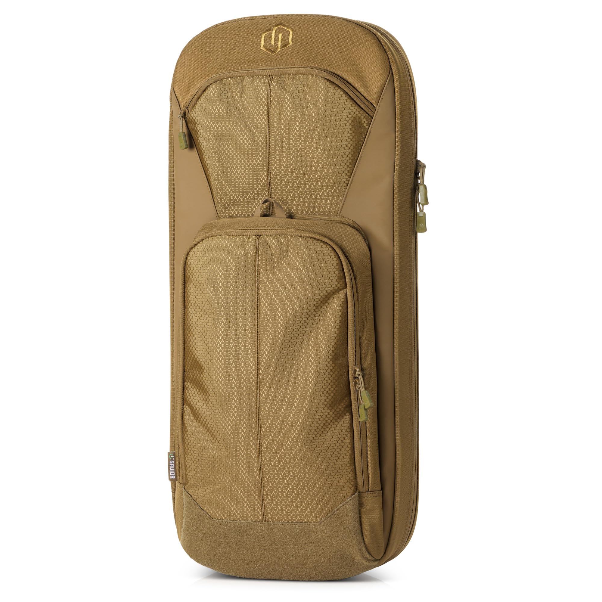 Photo 1 of Savior Equipment Specialist Series Covert Tactical Gun Bag Backpack Soft Case with Compartment, Perfect Bug Out Truck Bag, MOLLE Panel, 38 Inch Flat Dark Earth Tan