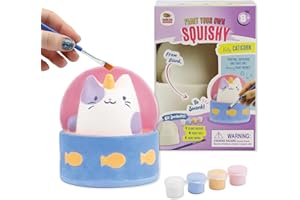 DOODLE HOG Caticorn Squishy Painting Kit - Squishy Toys for Kids, Squishies for Kids - Slow Rise Squishy Animals - Ideal Arts and Crafts, Gifts for 8-12, Girls & Boys, Easter Basket Stuffers