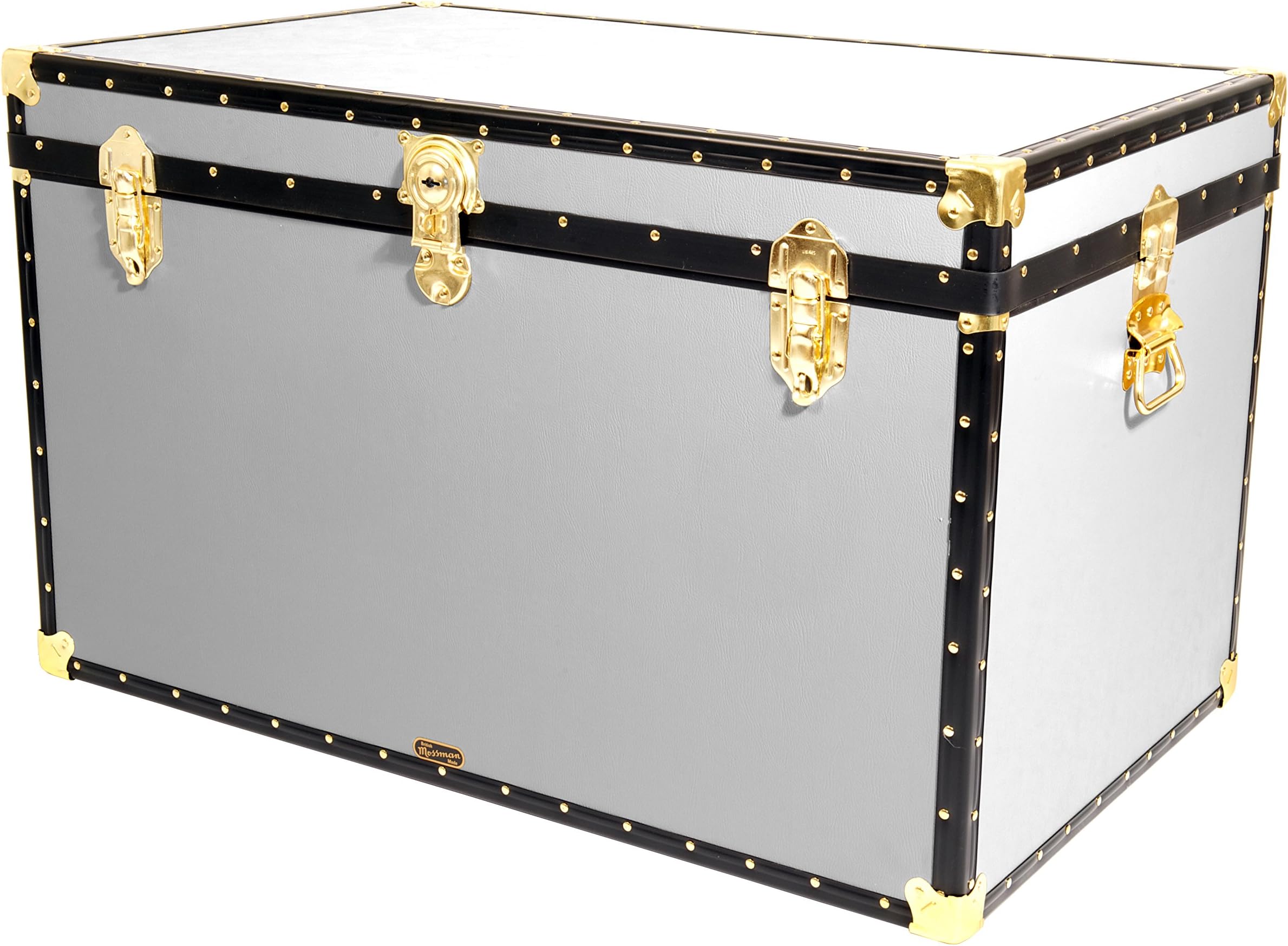 Original Mossman KING Trunk Storage Box Chest Steamer Case Home Furniture (white)