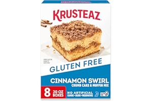 Krusteaz Gluten Free Cinnamon Swirl Crumb Cake & Muffin Mix, 20 oz Boxes (Pack of 8)
