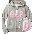 GAP Girls' Logo Hoodie Hooded Full Zip Sweatshirt