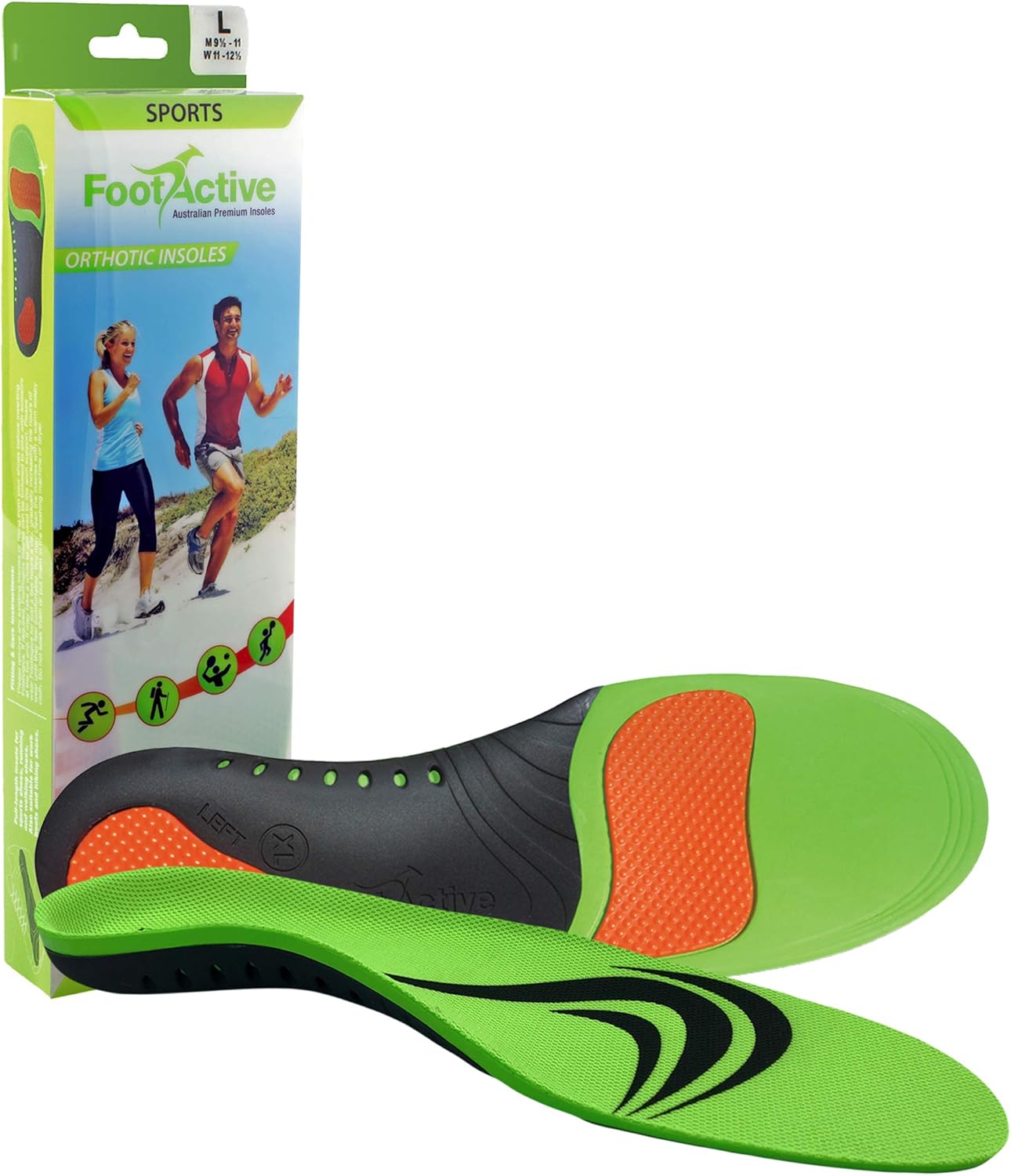 Plantillas ortopédicas deportivas de FootActive NHS Aprobado