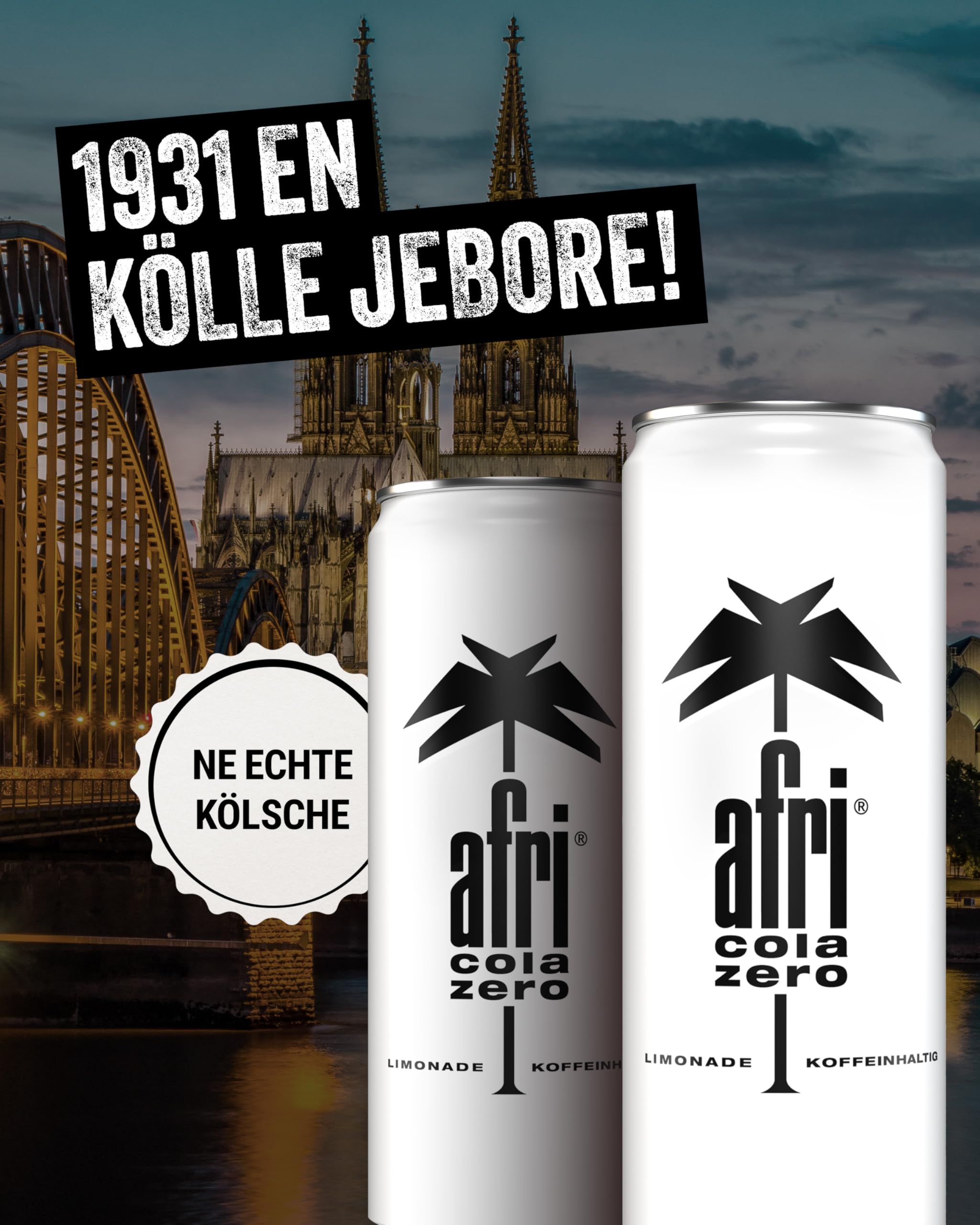 afri cola Zero – Cola-Drink kalorienfrei 24 x 330 ml in der Dose – Kultgetränk ohne Zucker mit vollem afri-Geschmack – Koffeinhaltige Cola-Limonade mit Süßungsmitteln in praktischen Getränkedosen 6