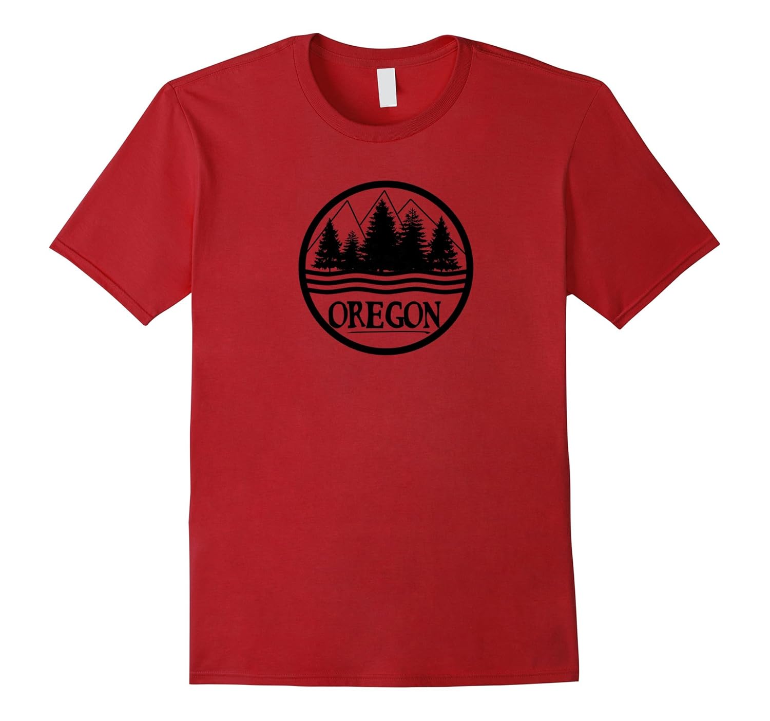 Oregon Souvenir Tshirt I love Nature Outdoors-Rose