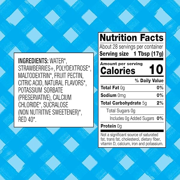 SMUCKER’S SUGAR FREE STRAWBERRY SQUEEZABLE JAM, 16.5 OUNCE