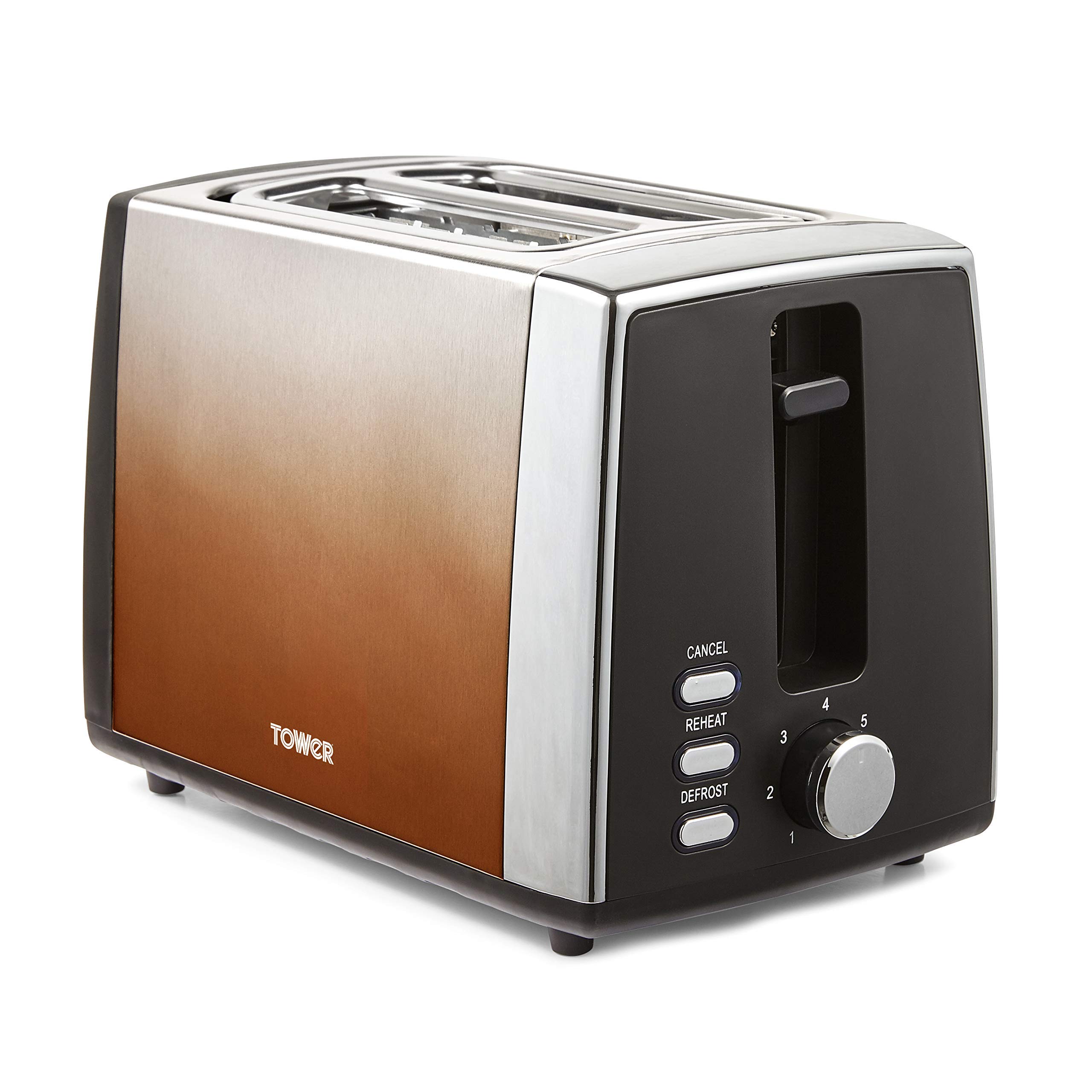 Tower T20038COP Infinity Ombré 2 Slice Toaster, 900W, Copper