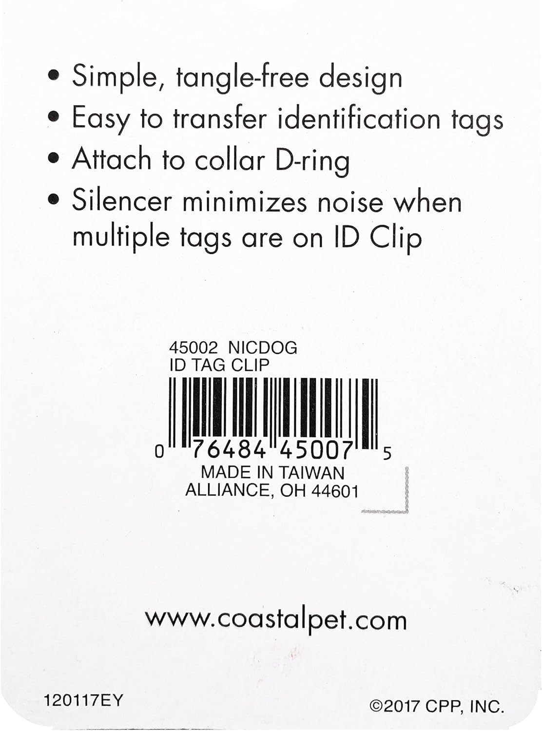EZ Change Dog I.D. Clip with Silencer : Pet Identification Tags : Pet Supplies
