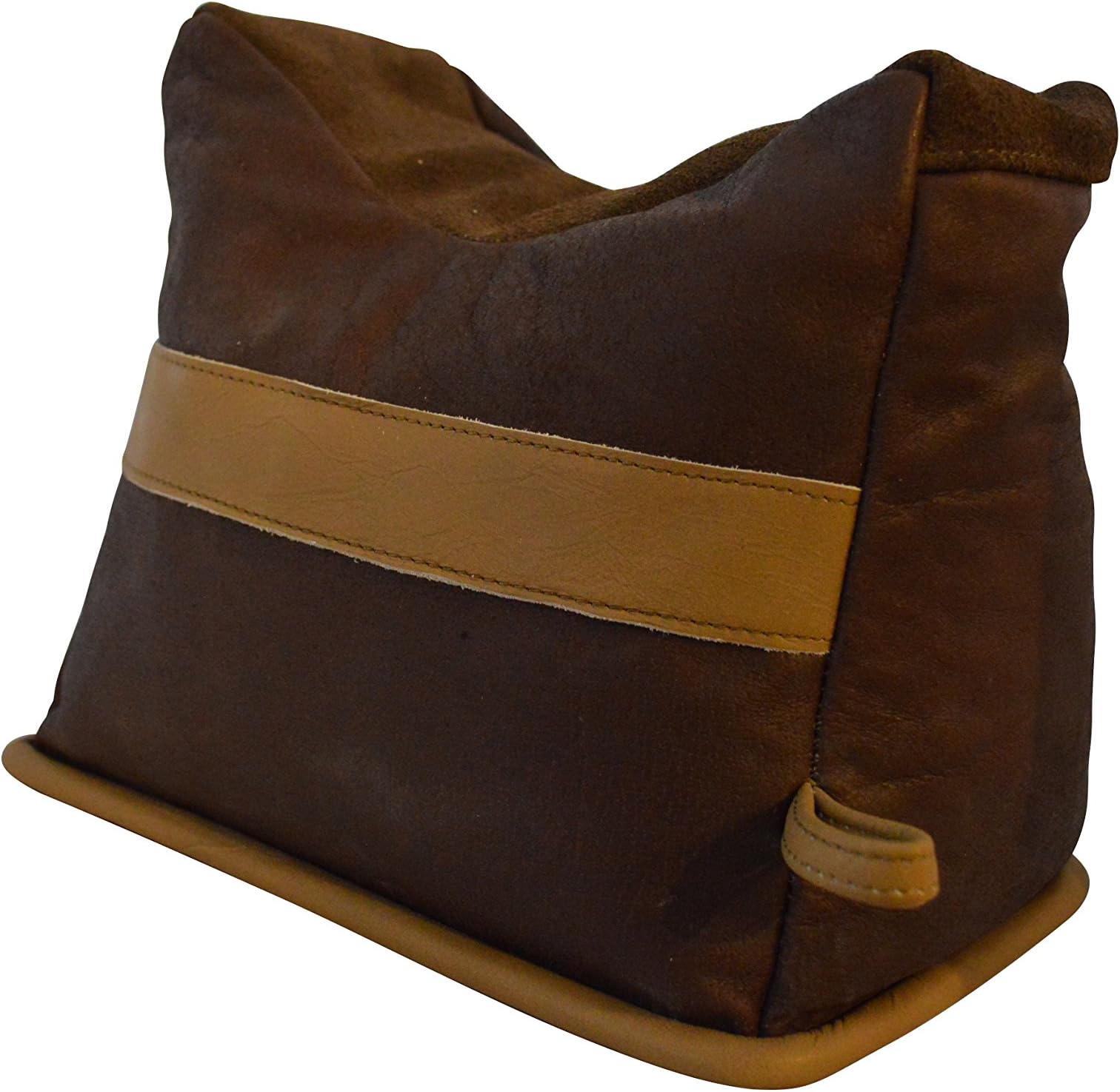 BenchMaster Rifle Bench Bag Rest, All Leather, Shooting Sand Bag, Gun Sighting, Weather Resistant, Hand Double Stitched, Multiple Sizes