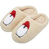 Tellrain Kids Winter Plush Cartoon Penguin Slippers Boys Girls Fuzzy Non Slip Indoor Floor Slippers