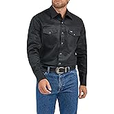 Wrangler Men's Cowboy Cut Western Chambray Snap Long Sleeve Work Shirt
