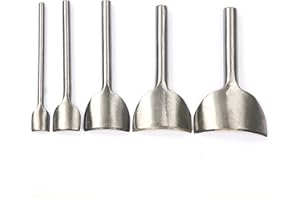 Yaetek 5 Sizes DIY Leather Craft Arc-Shaped Punch Cutter Tools 10mm, 20mm, 30mm, 40mm, 50mm Belt Strap Wallet Bag End