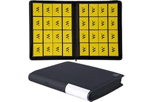 MORABTO Card Binder 16 Pocket,Trading Card Binder Holds up to 1408 Cards with 44 Sleeves,Zipper Card Holder Album Compatible with TCG/Sports Cards-Black