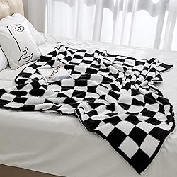 Checkered Throw Blanket Super Soft Luxurious Warm