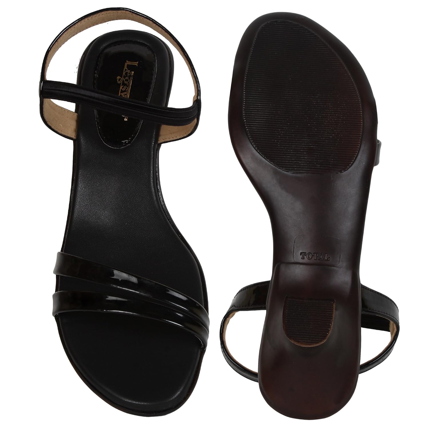 legsway women's sr-190 black kitten heels sandal