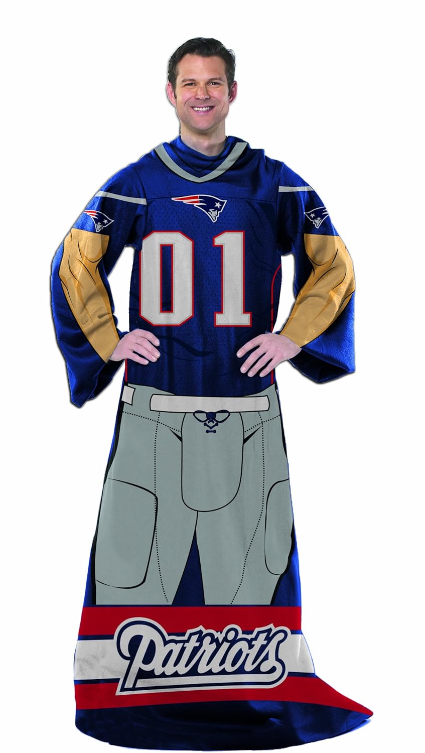 Officially Licensed NFL Full Body Player Adult "Comfy Throw" Blanket, Multi Color, 48" x 71"