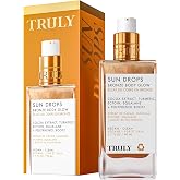 Truly Beauty Sun Drops Bronze Body Glow Oil | Bronzing Oil for Glowing Skin | Turmeric, Cocoa Extract &amp; Jojoba Oil | Hydrating Body Shimmer | Lightweight Non-Greasy Formula | 3.1 Fl Oz