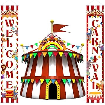 Buy Carnival Decoration Porch Sign Carnival Circus Birthday Party