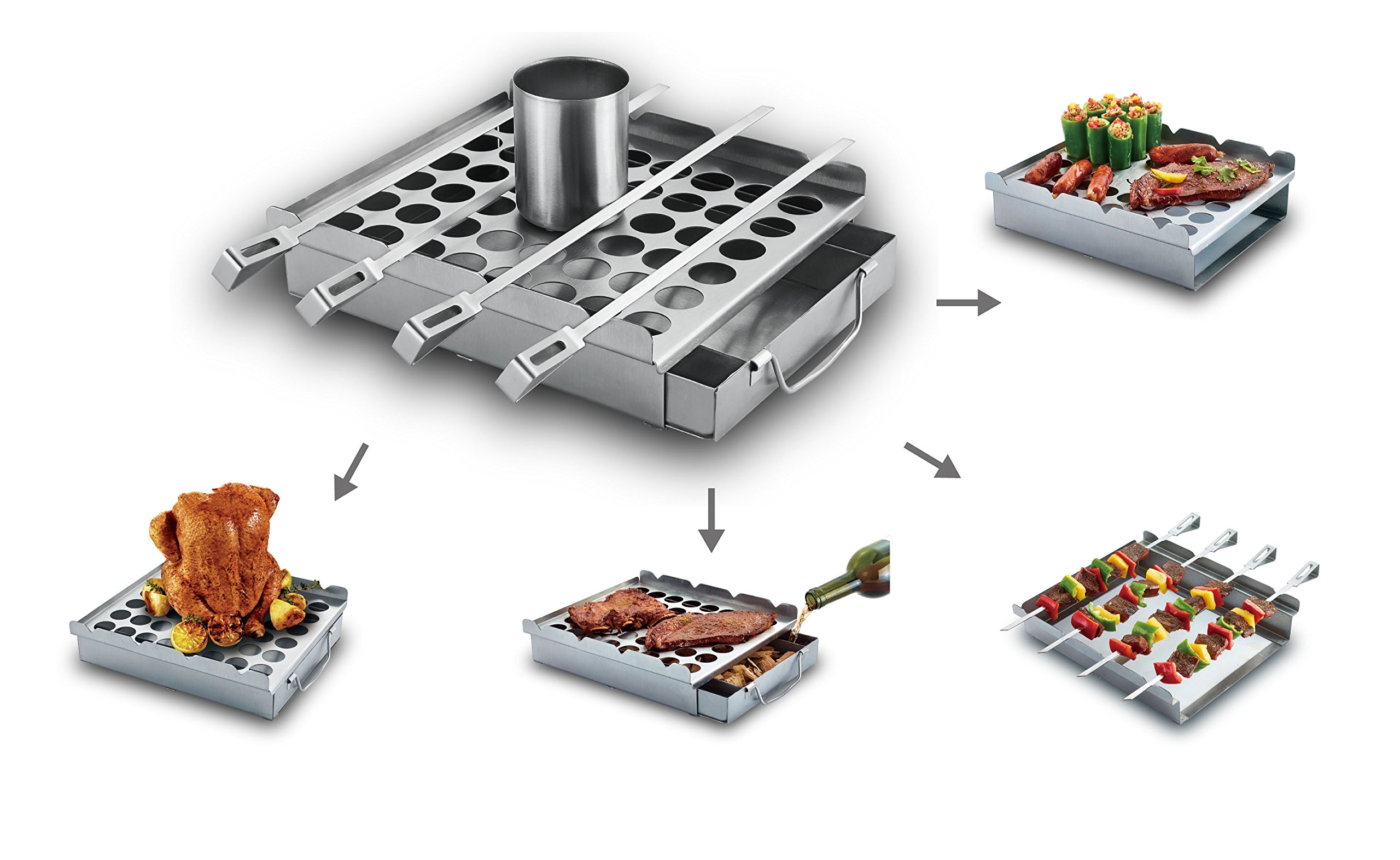 BBQ Aid Ultimate 5in1 Grilling Accessory Easily Make Great Tasting