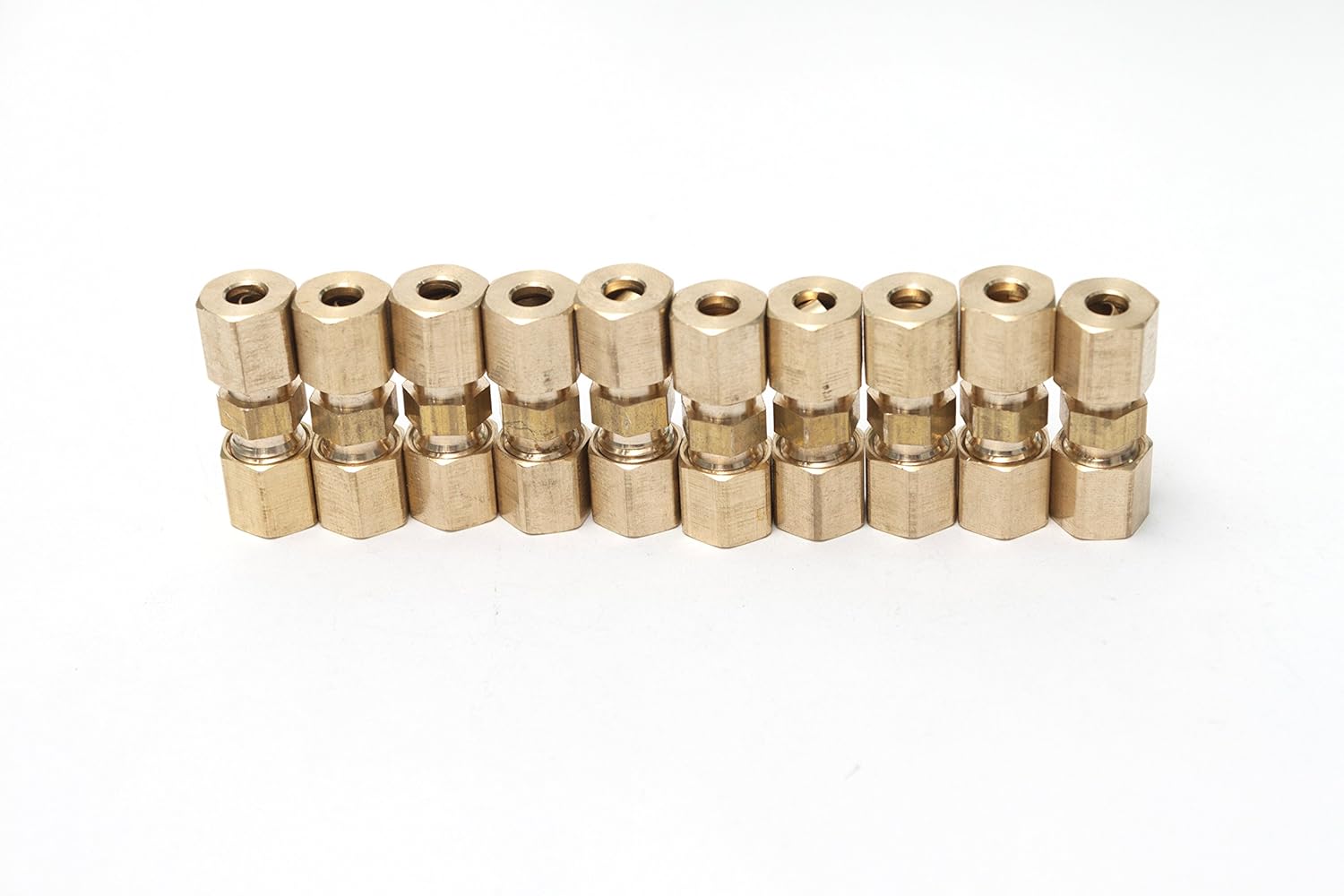 LTWFITTING 3/16Inch OD Compression Union ,Brass Compression Fitting