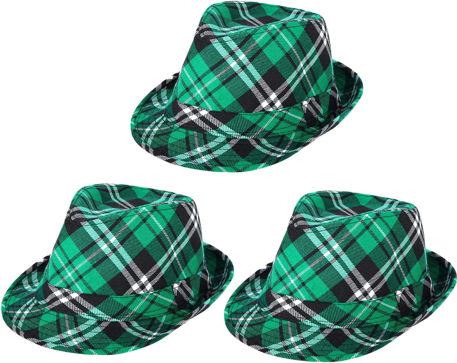 green plaid hat