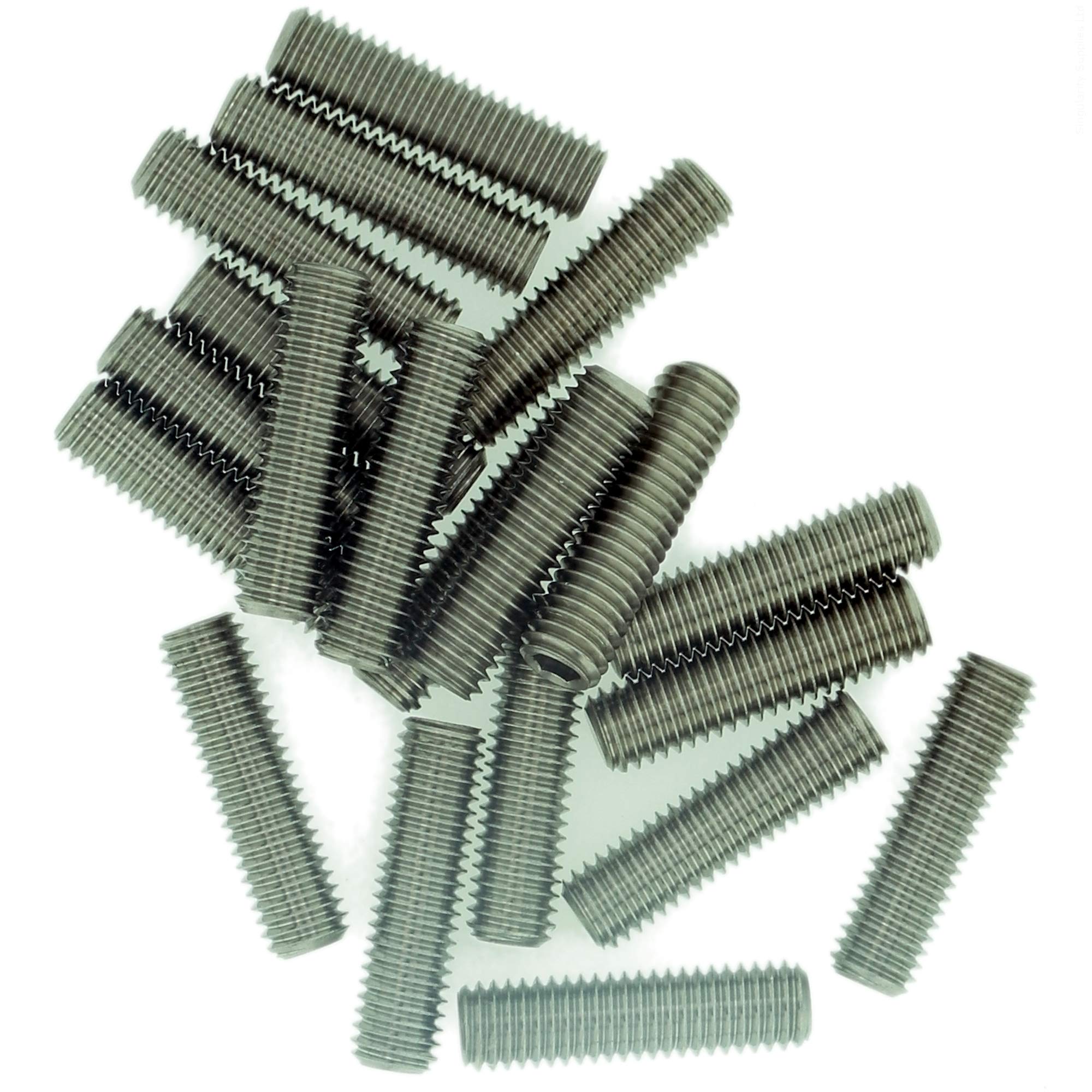 M6 (6mm x 5mm) Hex Socket Grub Screw (Flat Point) - Stainless Steel (A2) (Pack of 20)