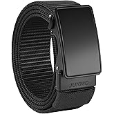 JUKMO Men's 1.5" Nylon Ratchet Belt, Casual Web Click Belt with Slide Buckle for Jeans, No Holes Adjustable Trim to Fit