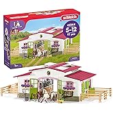 Schleich Horse Club - 97Pc Riding Center With Rider And Horses | 42344 | Horse Figurine, Equestrian Toy for Girls 5+, Realistic Horse Toy, Screen-Free Imaginative Pretend Play, Party Gifts