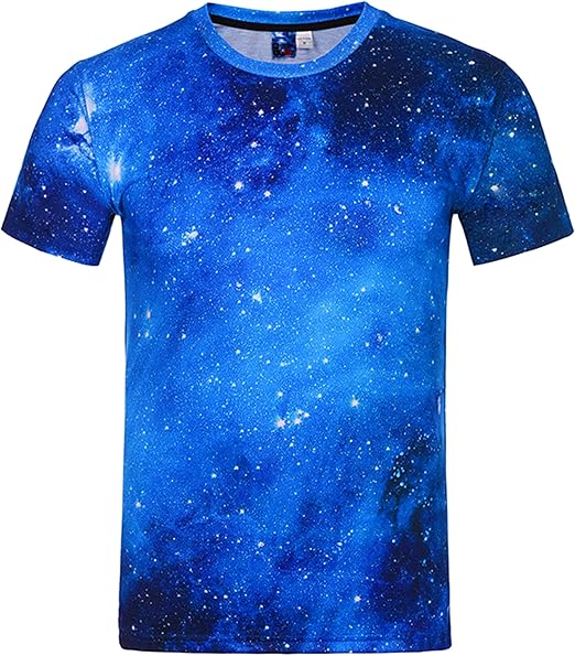 Blue Night Sky TShirt Stars Universe Space Tie Dye All Over Graphic 3D