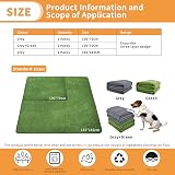 PICK FOR LIFE 2 Pack Washable Dog Pads 100x70cm Non-Slip Reusable Grey/Green view 7