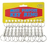 Detachable Key Chain - Set of 12 Dual Quick Release