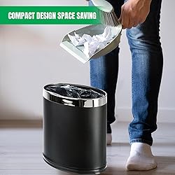 Brelso 'Invisi-Overlap' Metal Trash Can, Open Top