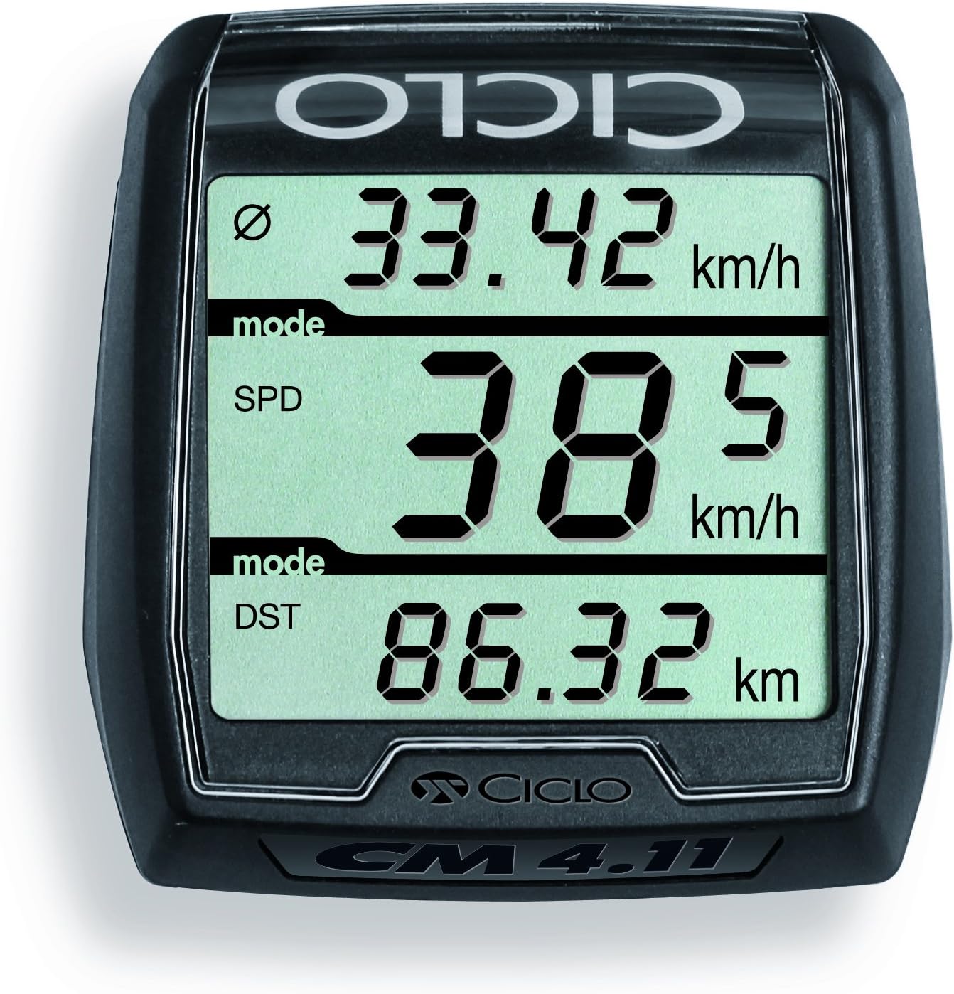 Ciclosport Drahtloser Fahrradcomputer ohne Tasten CM 4.11, schwarz, 10104300