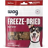 Amazon Brand - Wag Freeze-Dried Raw Single Ingredient Dog Treats Beef, 3.3oz