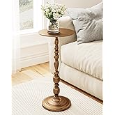 AEPOALUA Bronze Side Table, Art Deco Vintage Metal End Table 25" Height, Accent Cocktail Table for Living Room, Small Spaces,