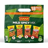 Diana Mild Spicy Mix Snack Variety Pack, 18 Bags | Includes 5 Jalape&ntilde;os, 5 Hot Curls, 4 Chili Lim&oacute;n Palitos &amp; 4 Spicy Cornbits. Diana's best mild spicy corn snacks in one pack
