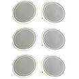 Pyle 8 Inch 2 Way in Wall Ceiling Home Speakers System Audio Stereo, 6 Speakers