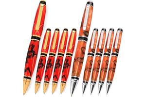 Legacy Woodturning, Cigar Pen Kit - Gold & Silver Variety, 10 Pack, Includes 5 Gold, 5 Chrome
