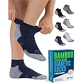 Doctor's Select Bamboo Viscose Diabetic Socks for Women & Men - 6 Pairs, Viscose Bamboo Socks Woman, Low Cut, Non Binding